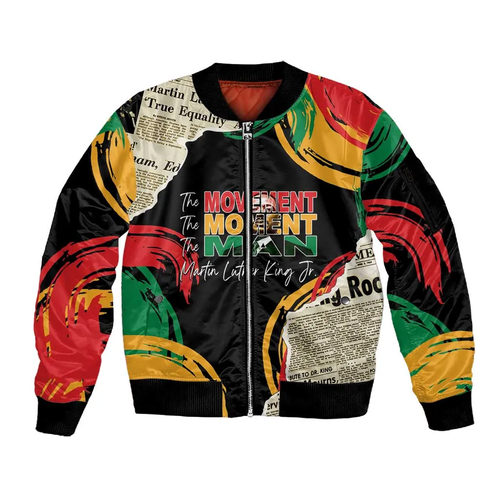 Remembering The Legacy Of MLK Sleeve Zip Bomber Jacket LT05