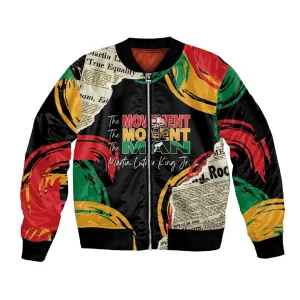 Remembering The Legacy Of MLK Sleeve Zip Bomber Jacket LT05