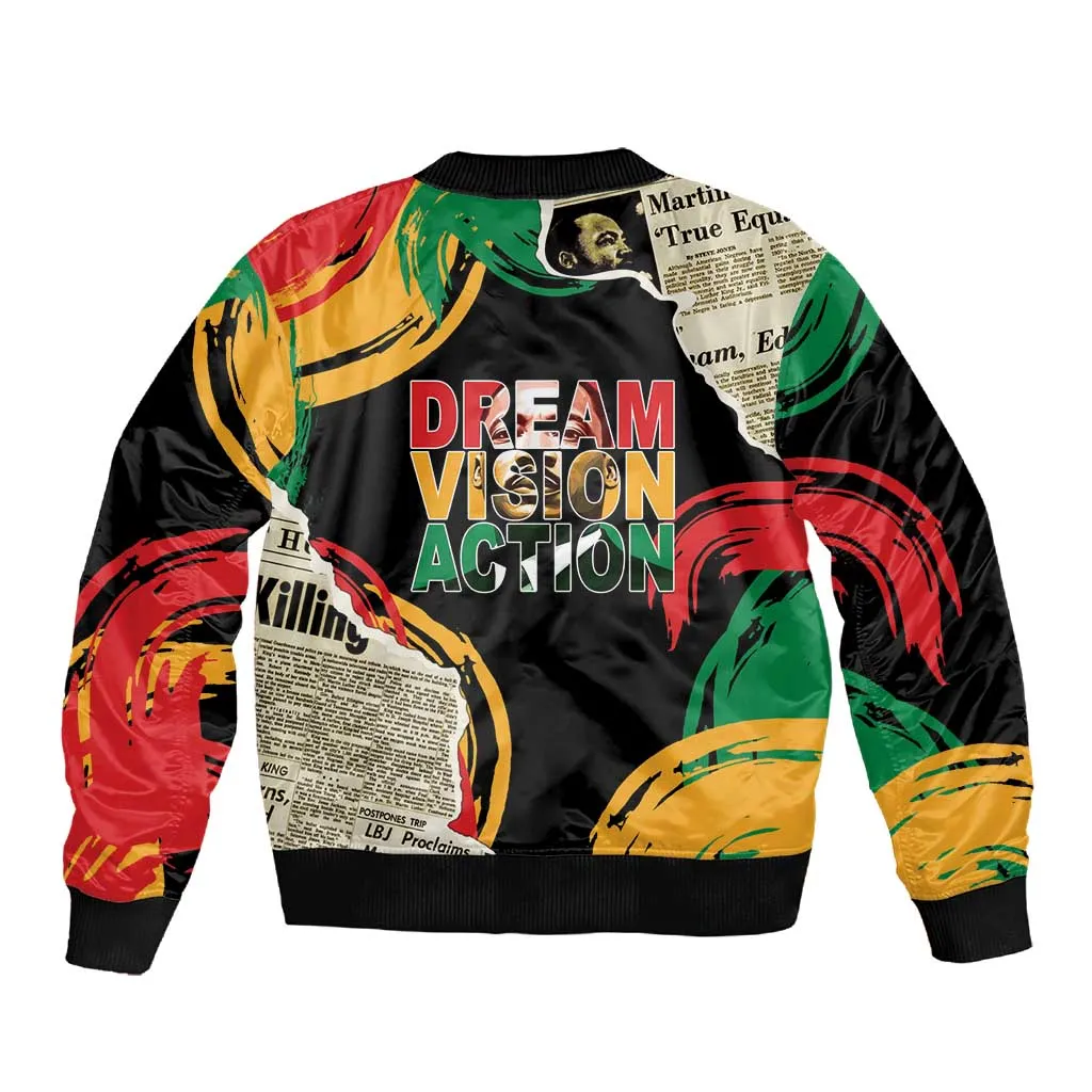 Remembering The Legacy Of MLK Sleeve Zip Bomber Jacket LT05