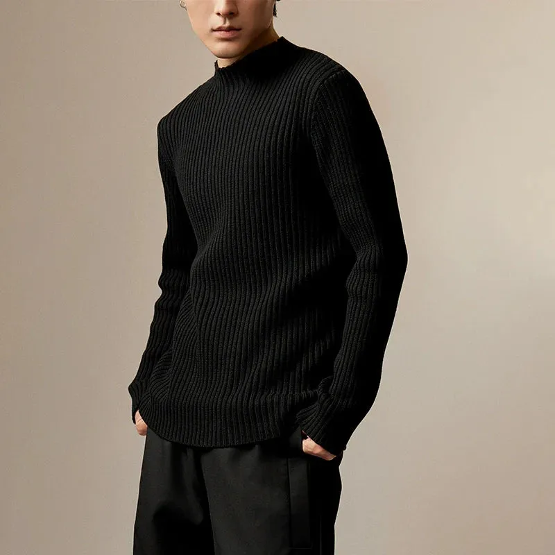 Retro Ribbed Knit Sweater