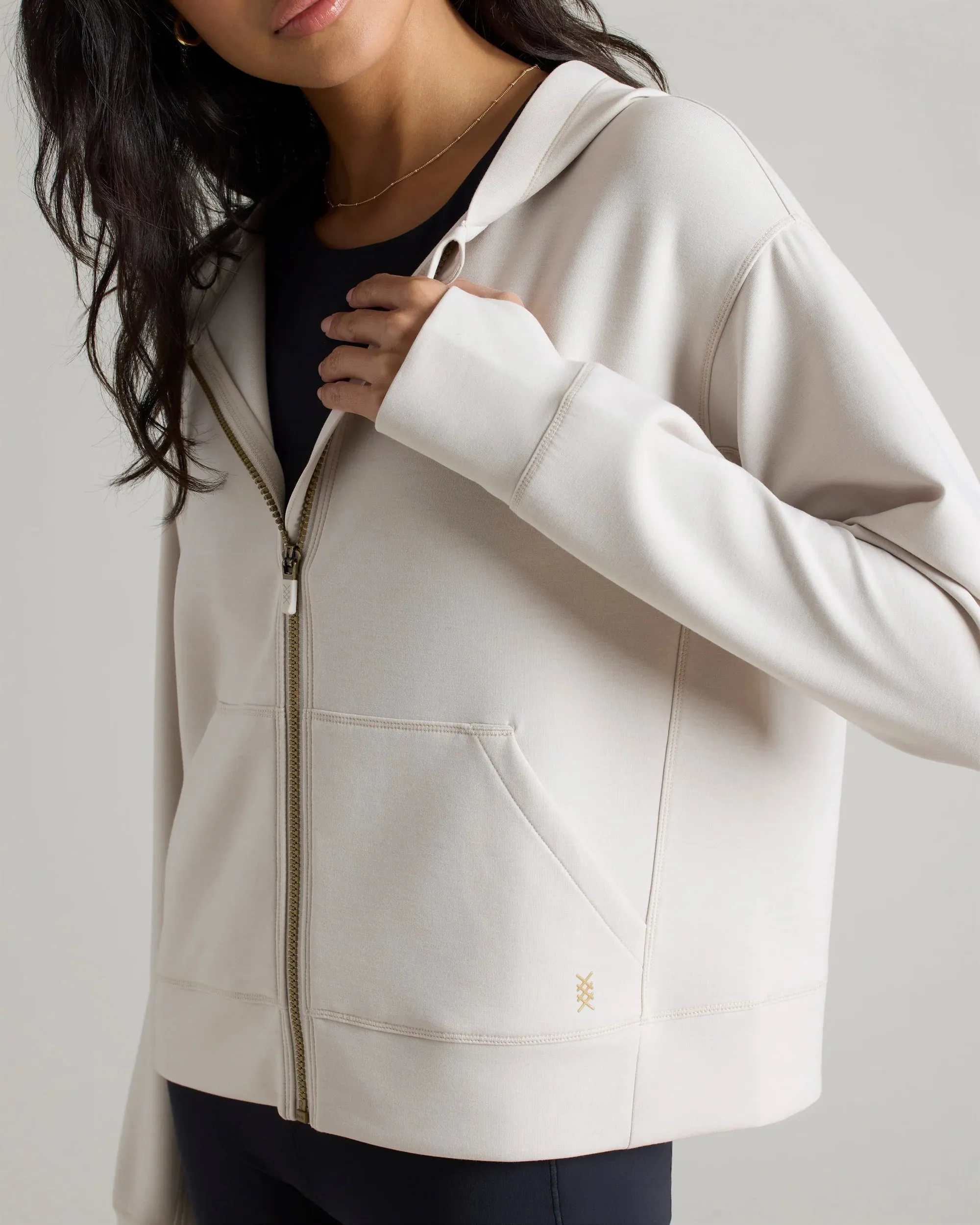 Rhone Women's Dreamglow Full Zip Hoodie - Sand