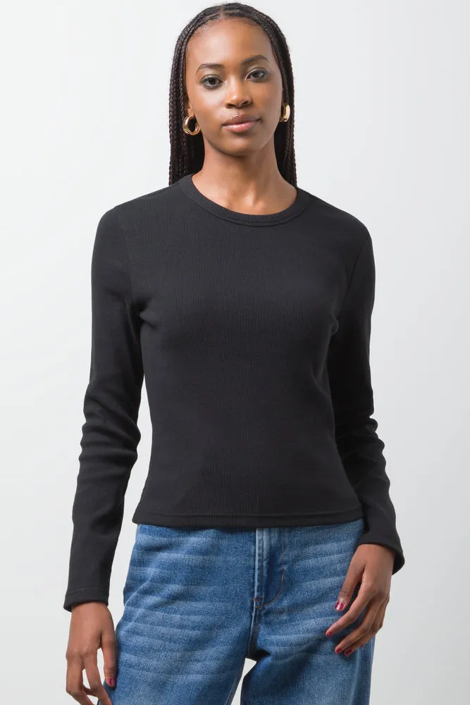 Rib T-Shirt Black