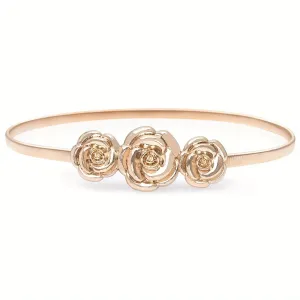Rose Golden Stretch Belt for Women