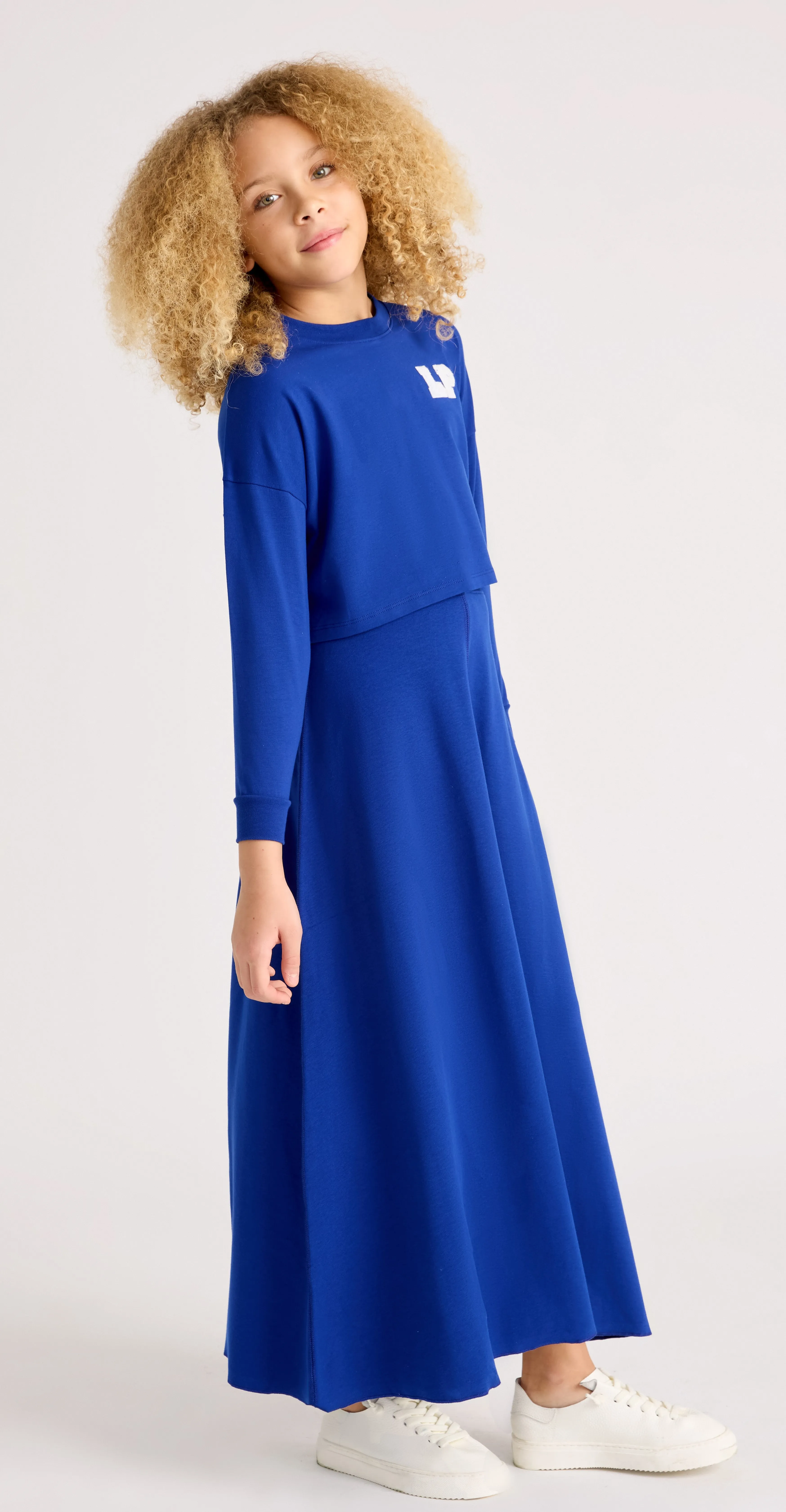 Royal blue cropped tee by Little Parni