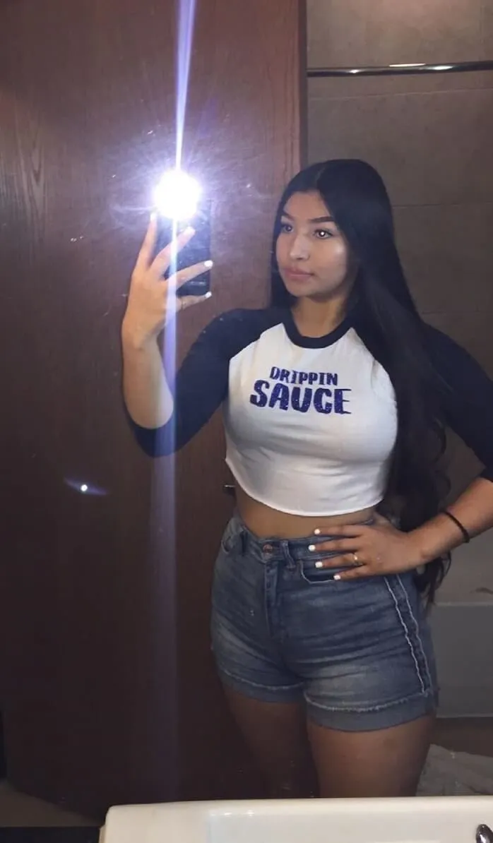 Royal Blue Glitter Drippin Sauce | Cropped White/Black Baseball Tee