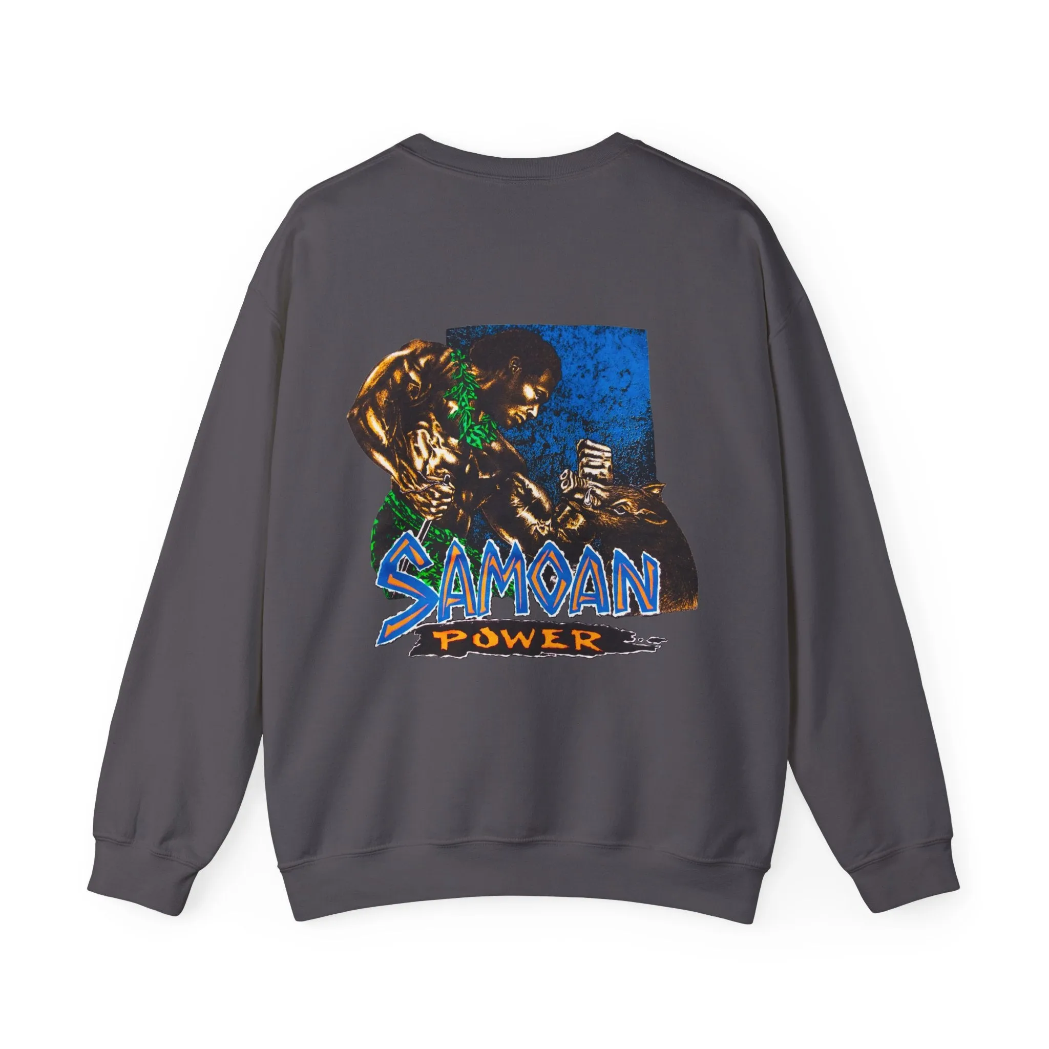 Samoan Strength Samoan Power Vintage Design 90s New Print Unisex Heavy Blend™ Crewneck Sweatshirt