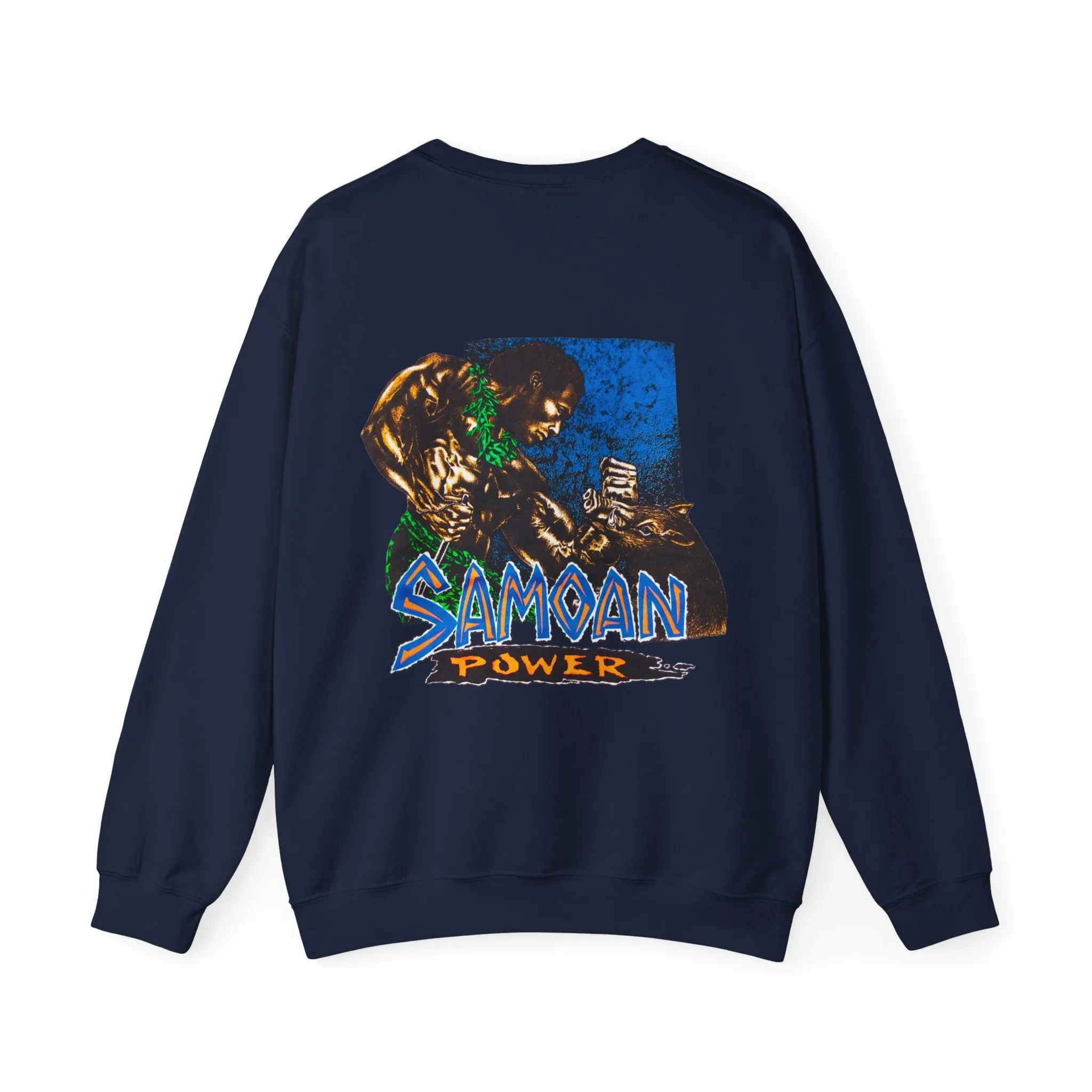 Samoan Strength Samoan Power Vintage Design 90s New Print Unisex Heavy Blend™ Crewneck Sweatshirt