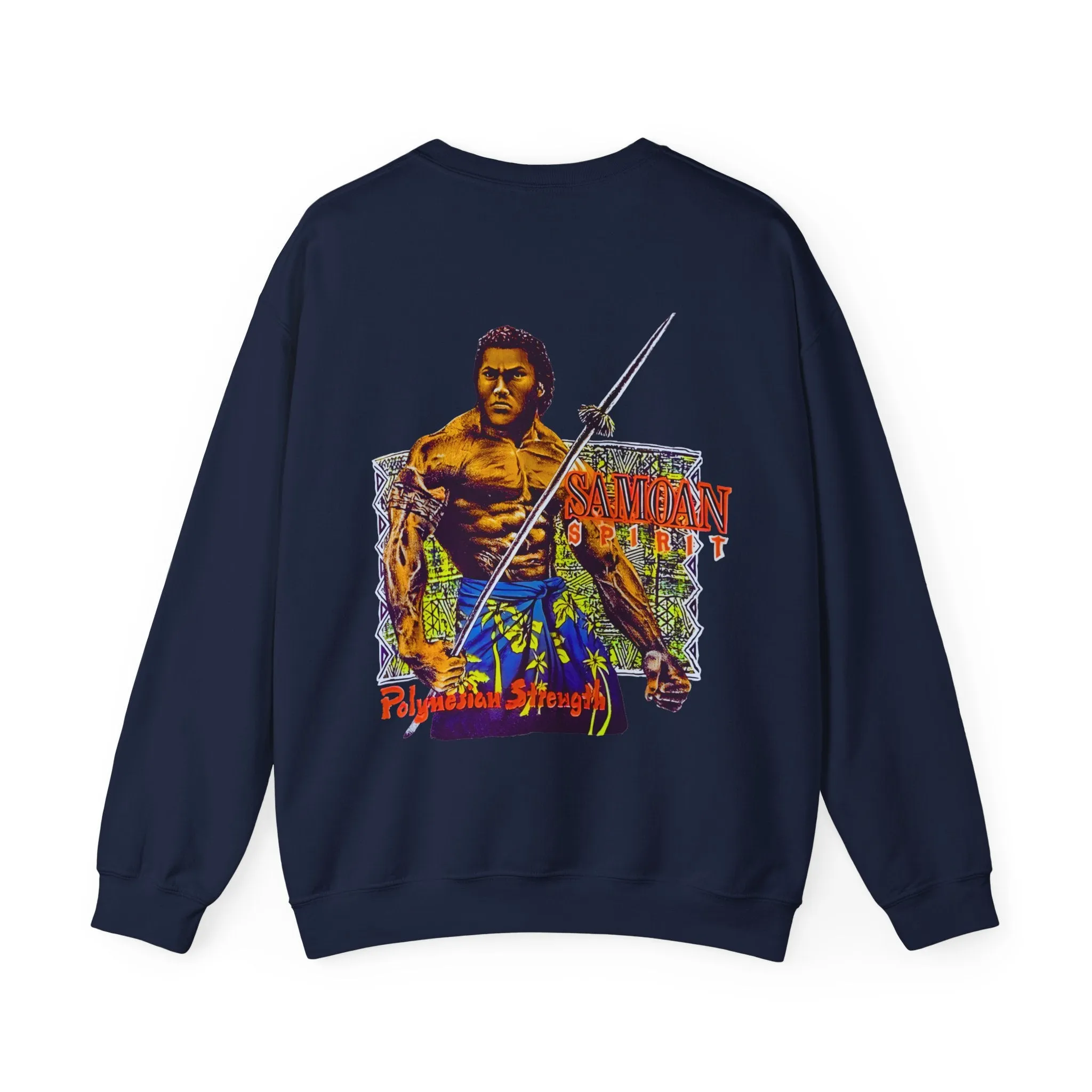 Samoan Strength Samoan Spirit Polynesian Strength Vintage Design 90s New Print Unisex Heavy Blend™ Crewneck Sweatshirt