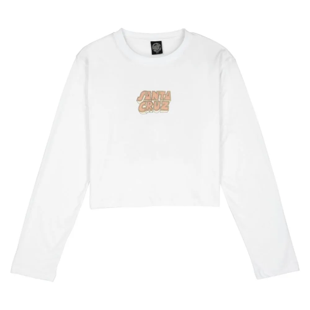 Santa Cruz Womens L/S T-Shirt Foxy Sun - White