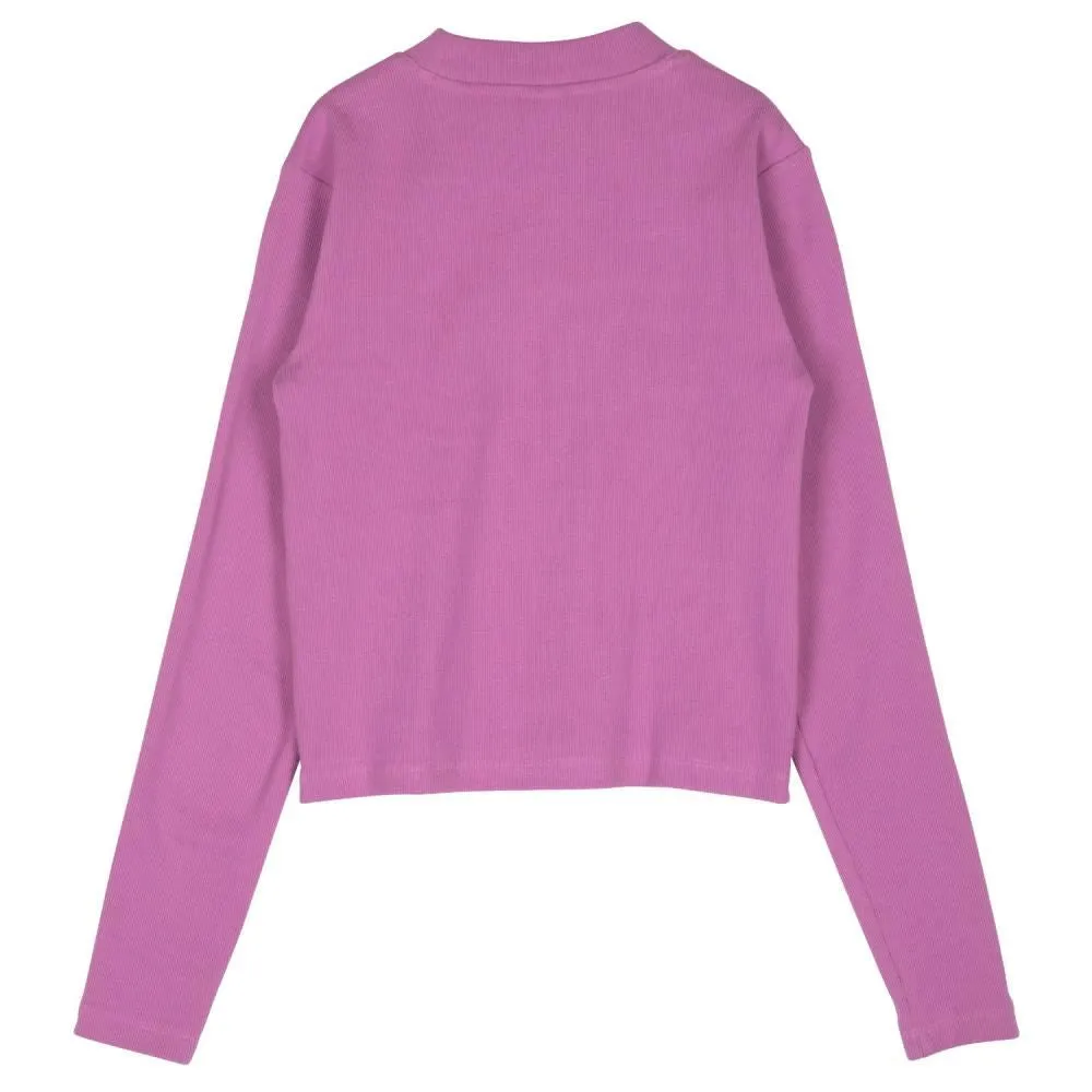 Santa Cruz Womens L/S T-Shirt Other Dot Em Mock Neck L/S Top - Mindful Mauve