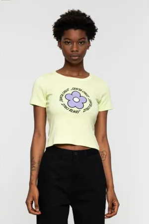 Santa Cruz Womens T-Shirt Daisy Ring Dot T-Shirt - Aloe Green