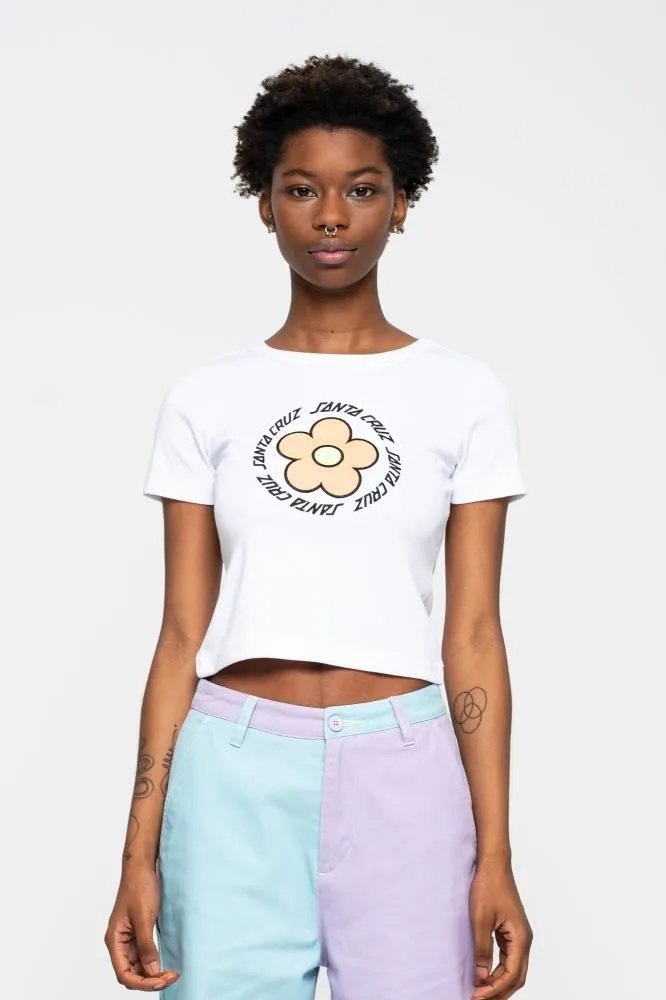 Santa Cruz Womens T-Shirt Daisy Ring Dot T-Shirt - White