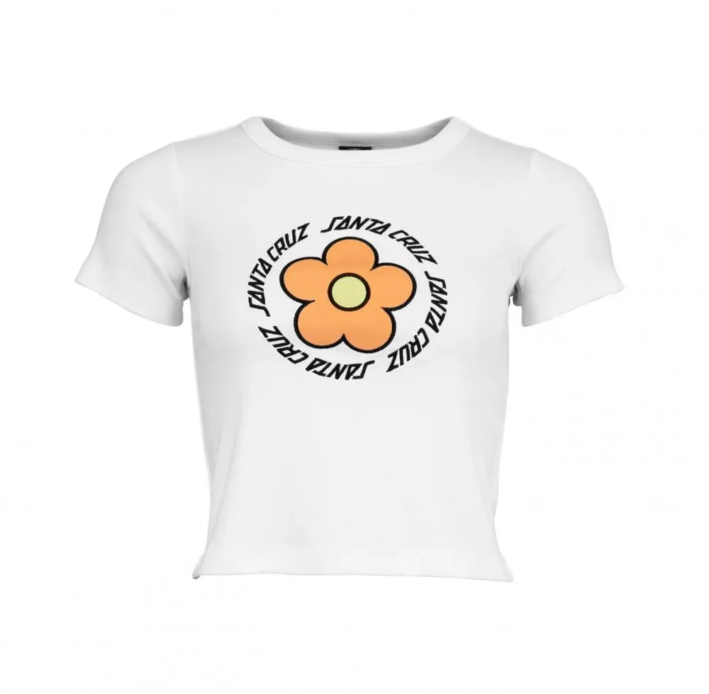 Santa Cruz Womens T-Shirt Daisy Ring Dot T-Shirt - White