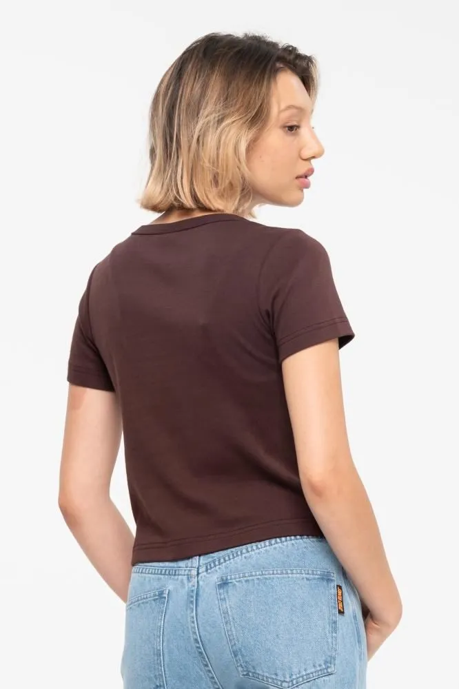 Santa Cruz Womens T-Shirt Obscure Strip T-Shirt - Plum