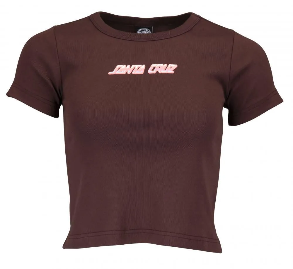 Santa Cruz Womens T-Shirt Obscure Strip T-Shirt - Plum