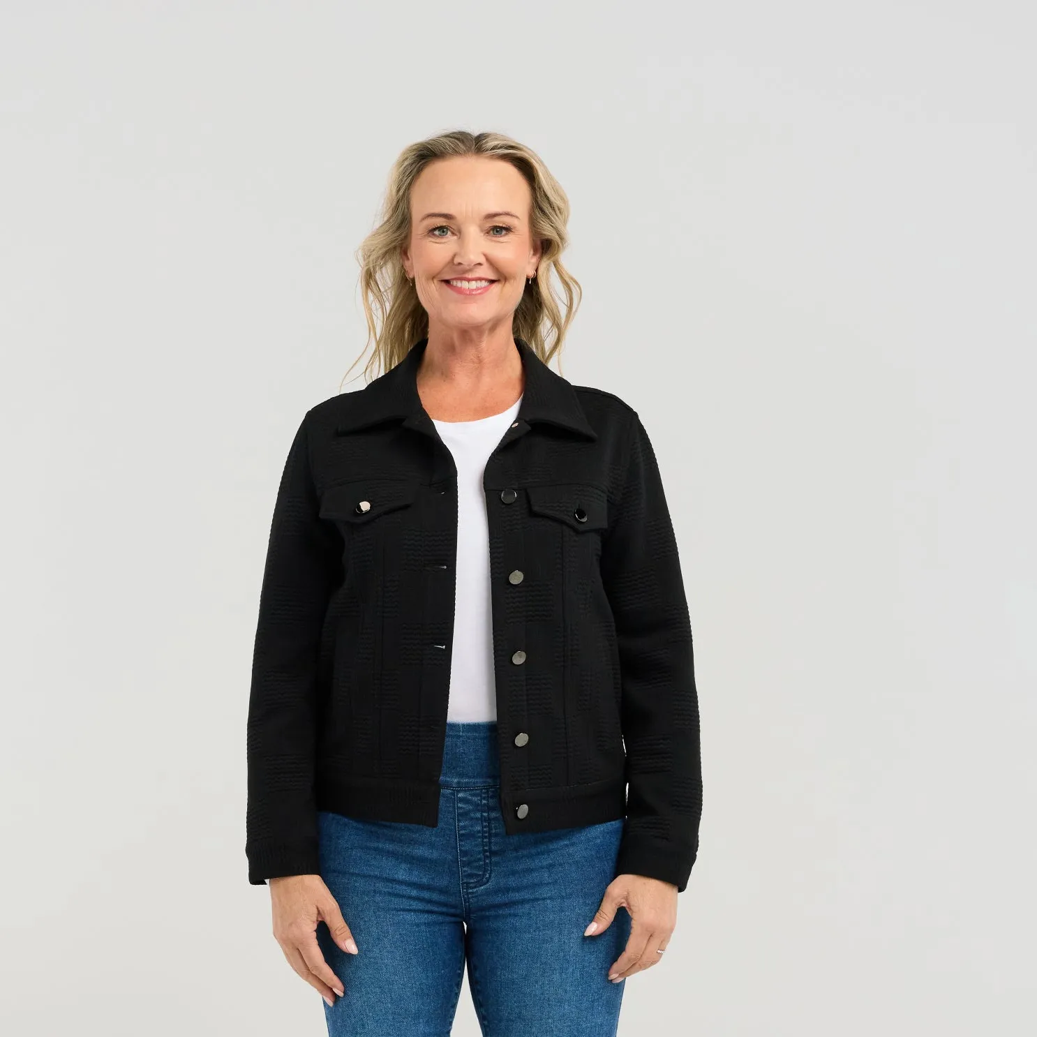 Savannah Jacket 	Black Waves