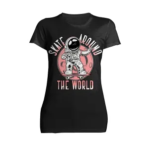 Science Space Race Skate Around World Astronaut Nerd Geek Official Women's T-shirt