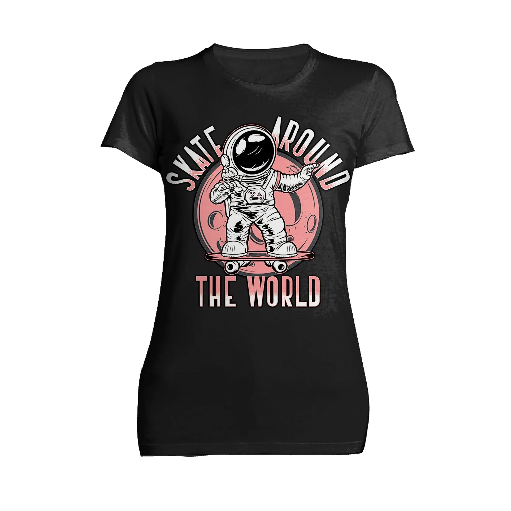 Science Space Race Skate Around World Astronaut Nerd Geek Official Women's T-shirt