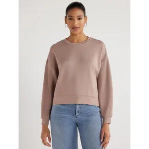 Scoop Women's Ultimate ScubaKnit Cropped Sweatshirt with Drop Sleeves