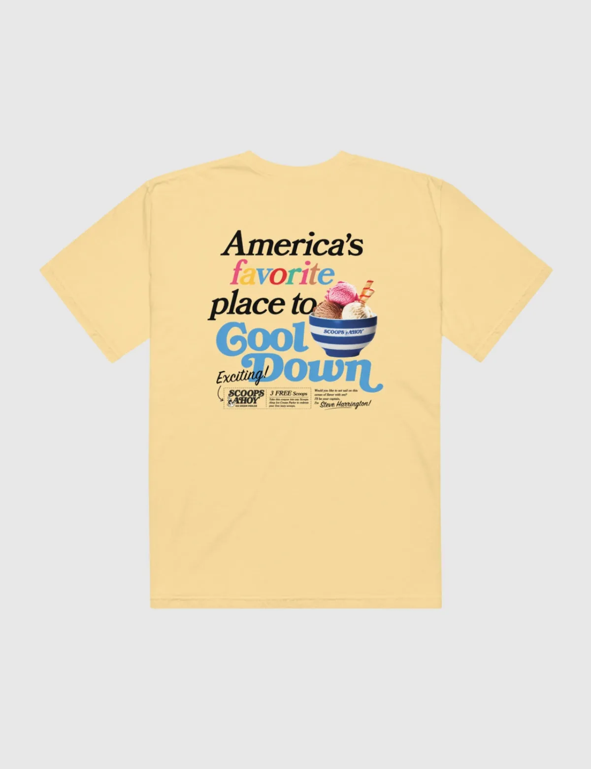 Scoops Ahoy Men’s Cool Down T-Shirt [Yellow]