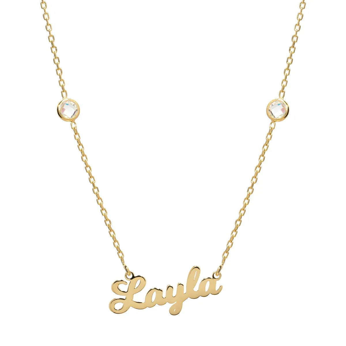 Script name with CZ bezels - Bold