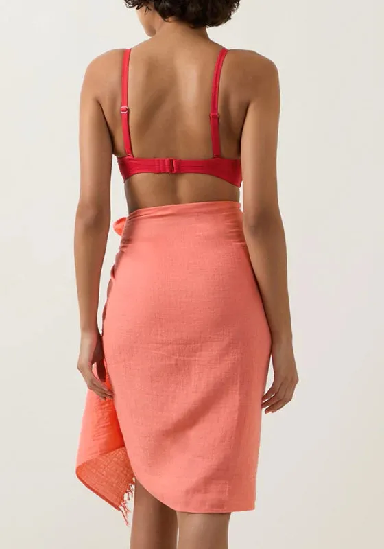 Sea Level - Sunset Frayed Sarong
