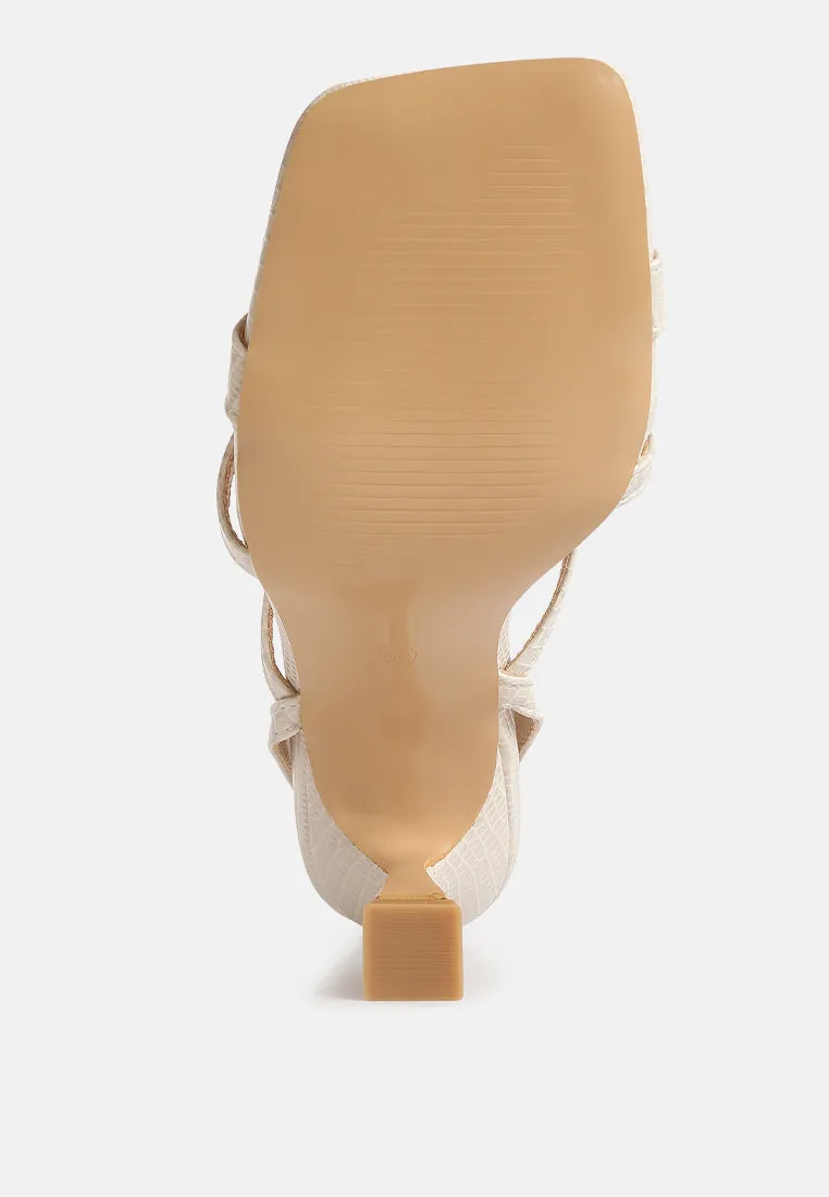 Serling Croc Spool Heel Sandals By Ruw