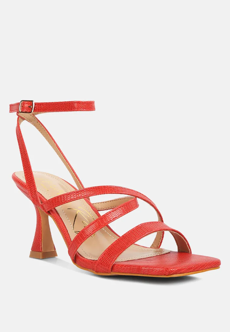 Serling Croc Spool Heel Sandals By Ruw