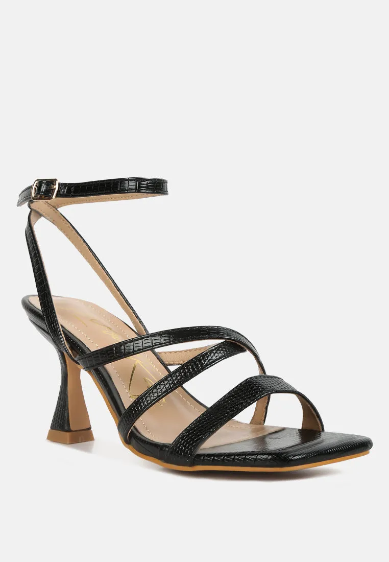 Serling Croc Spool Heel Sandals By Ruw