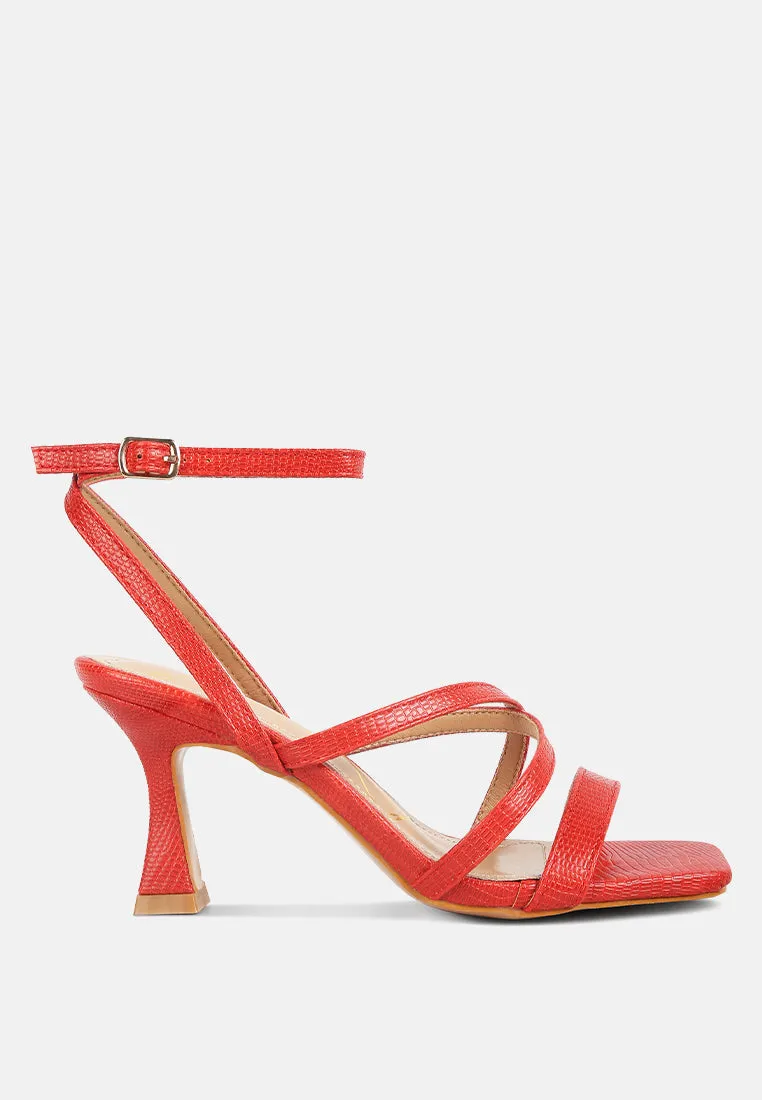 Serling Croc Spool Heel Sandals By Ruw