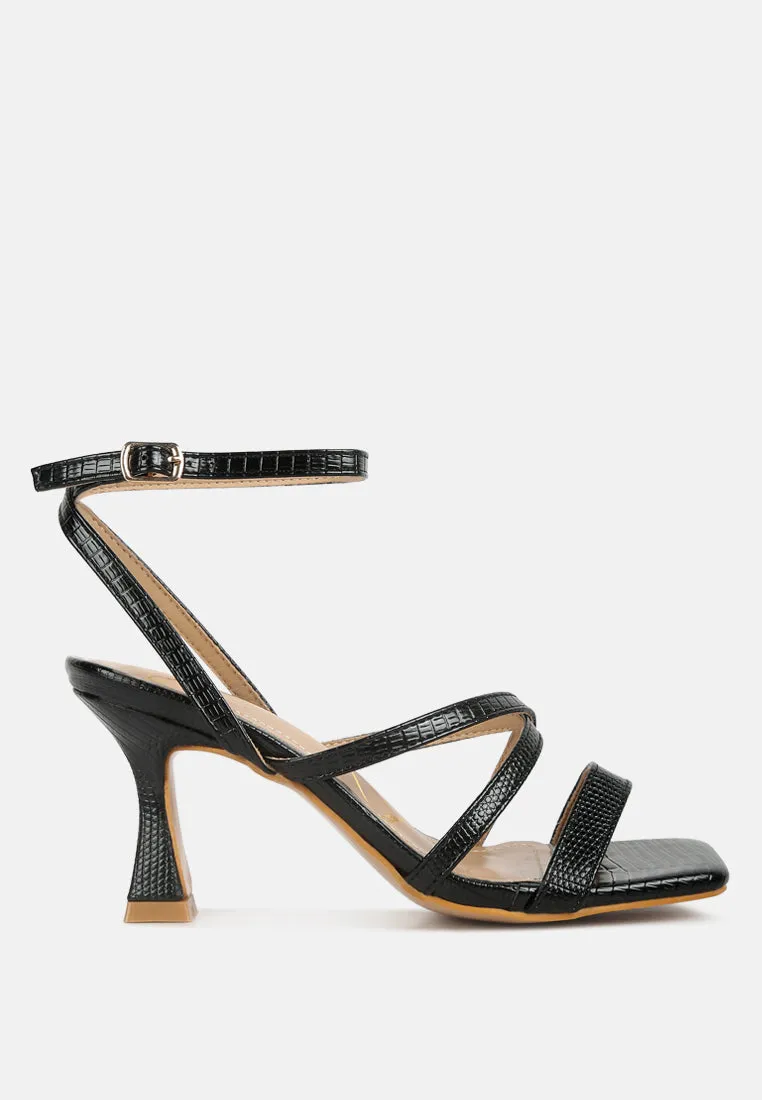 Serling Croc Spool Heel Sandals By Ruw