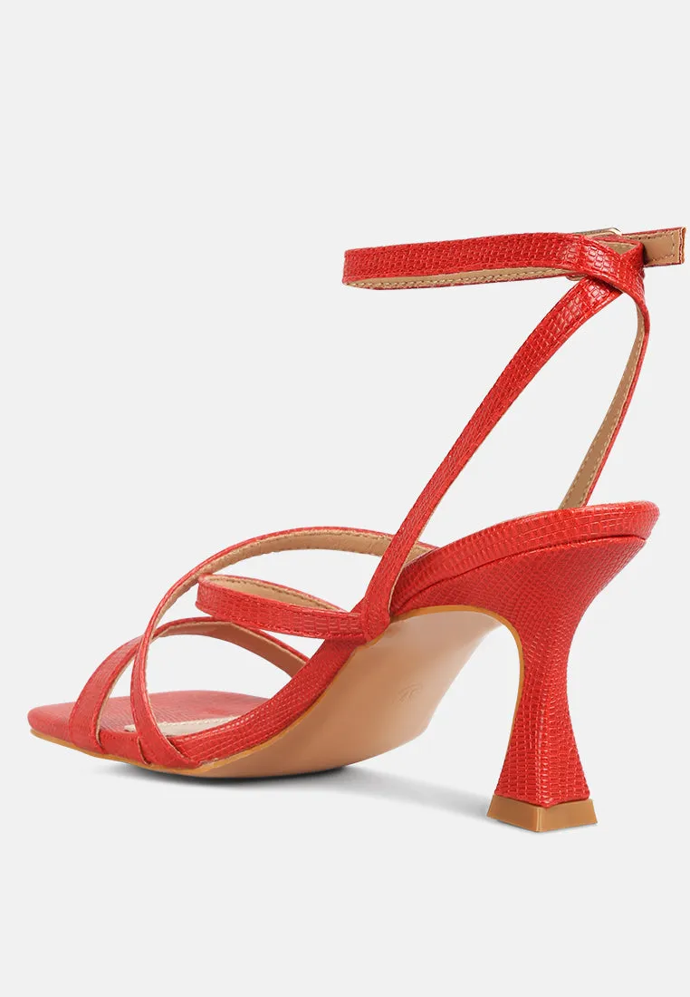 Serling Croc Spool Heel Sandals By Ruw