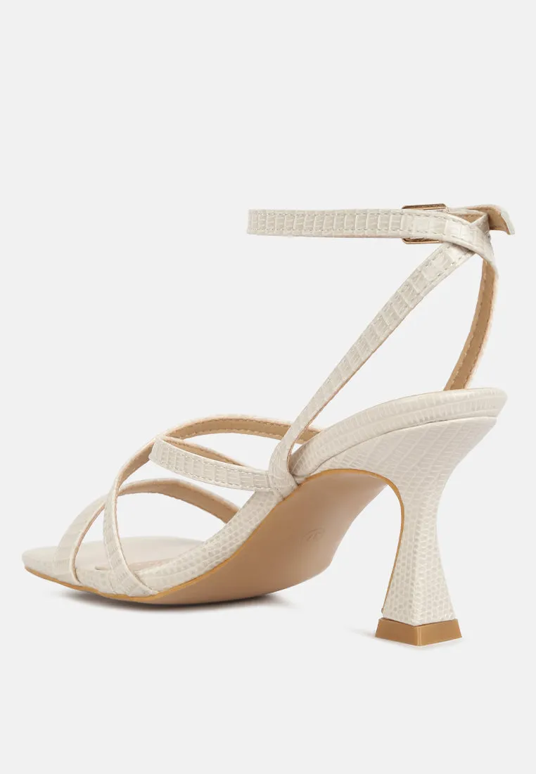Serling Croc Spool Heel Sandals By Ruw