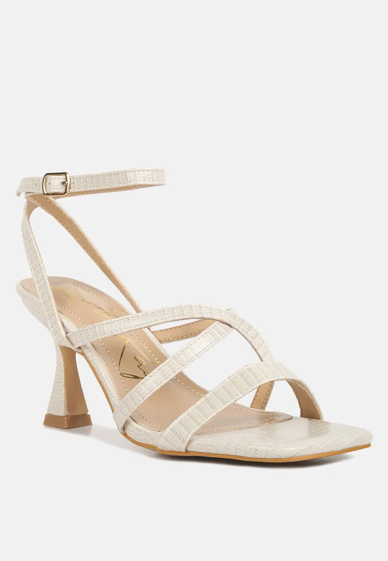 Serling Croc Spool Heel Sandals By Ruw