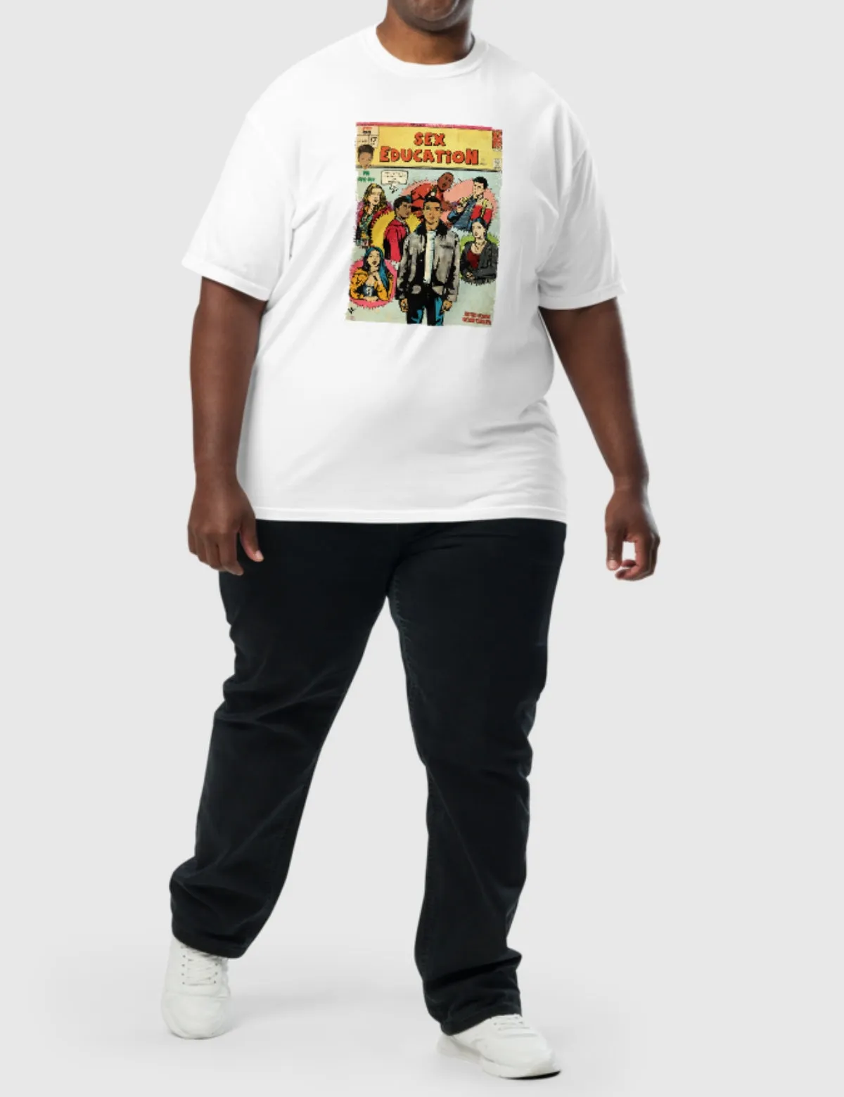 Sex Education Yellow Comic Unisex Heavyweight T-Shirt [White]