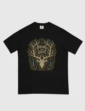 Shadow and Bone Bring the Light Men’s Garment-dyed Heavyweight T-shirt [Black]