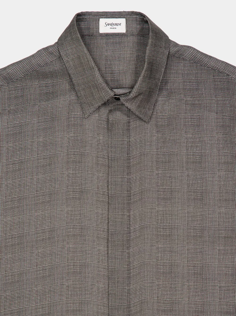 Sheer Prince of Wales Silk Shirt