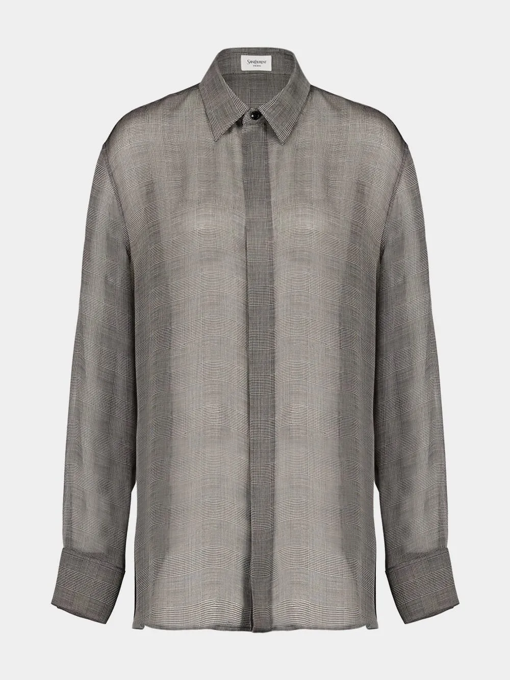 Sheer Prince of Wales Silk Shirt