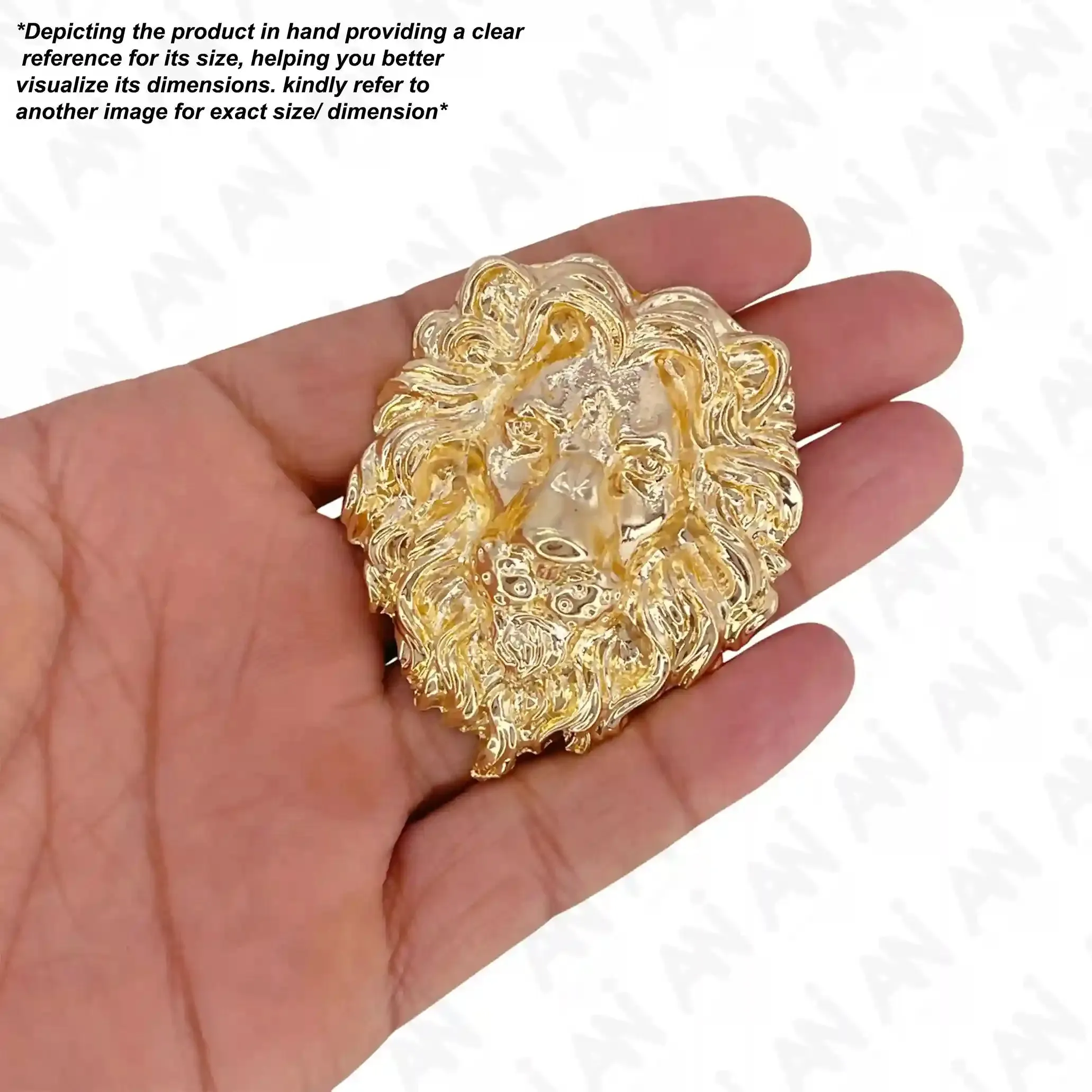 Shiny Gold Lion Metal Brooch for Blazer & Trendy Fashion