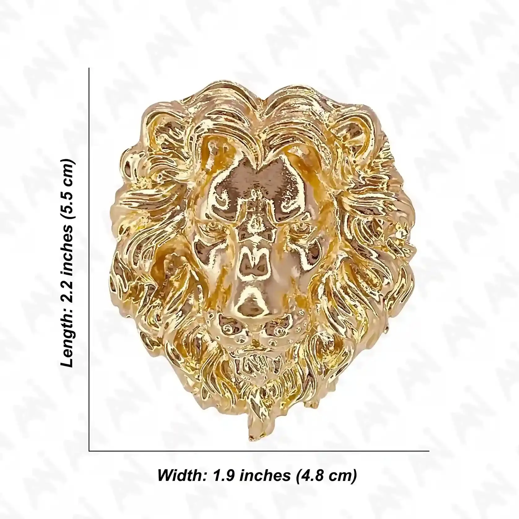 Shiny Gold Lion Metal Brooch for Blazer & Trendy Fashion