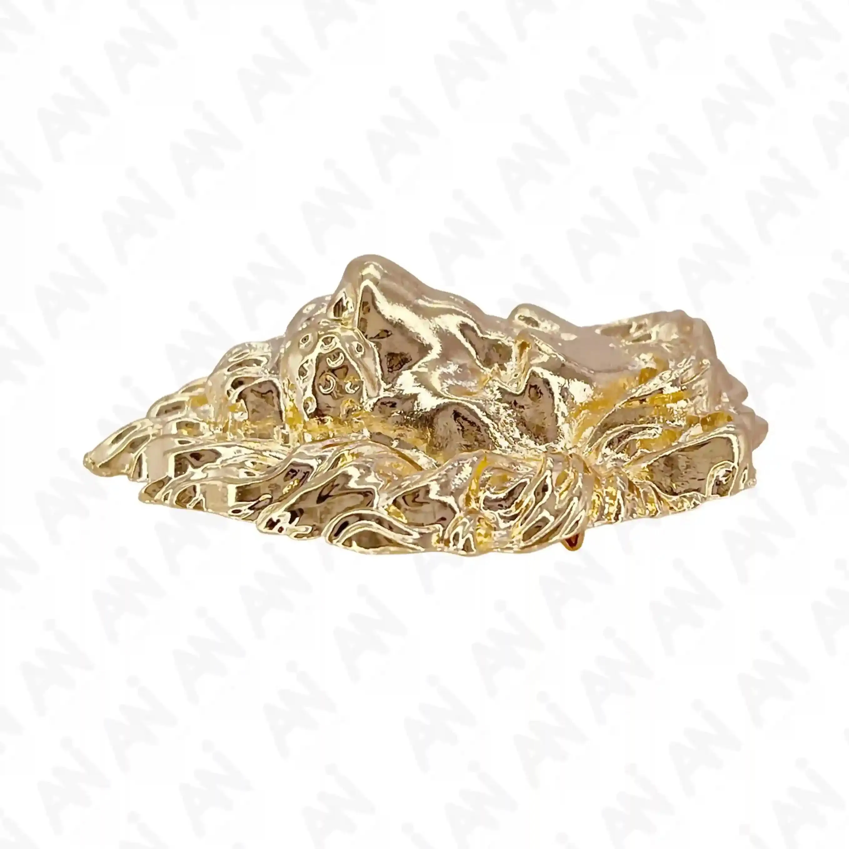 Shiny Gold Lion Metal Brooch for Blazer & Trendy Fashion