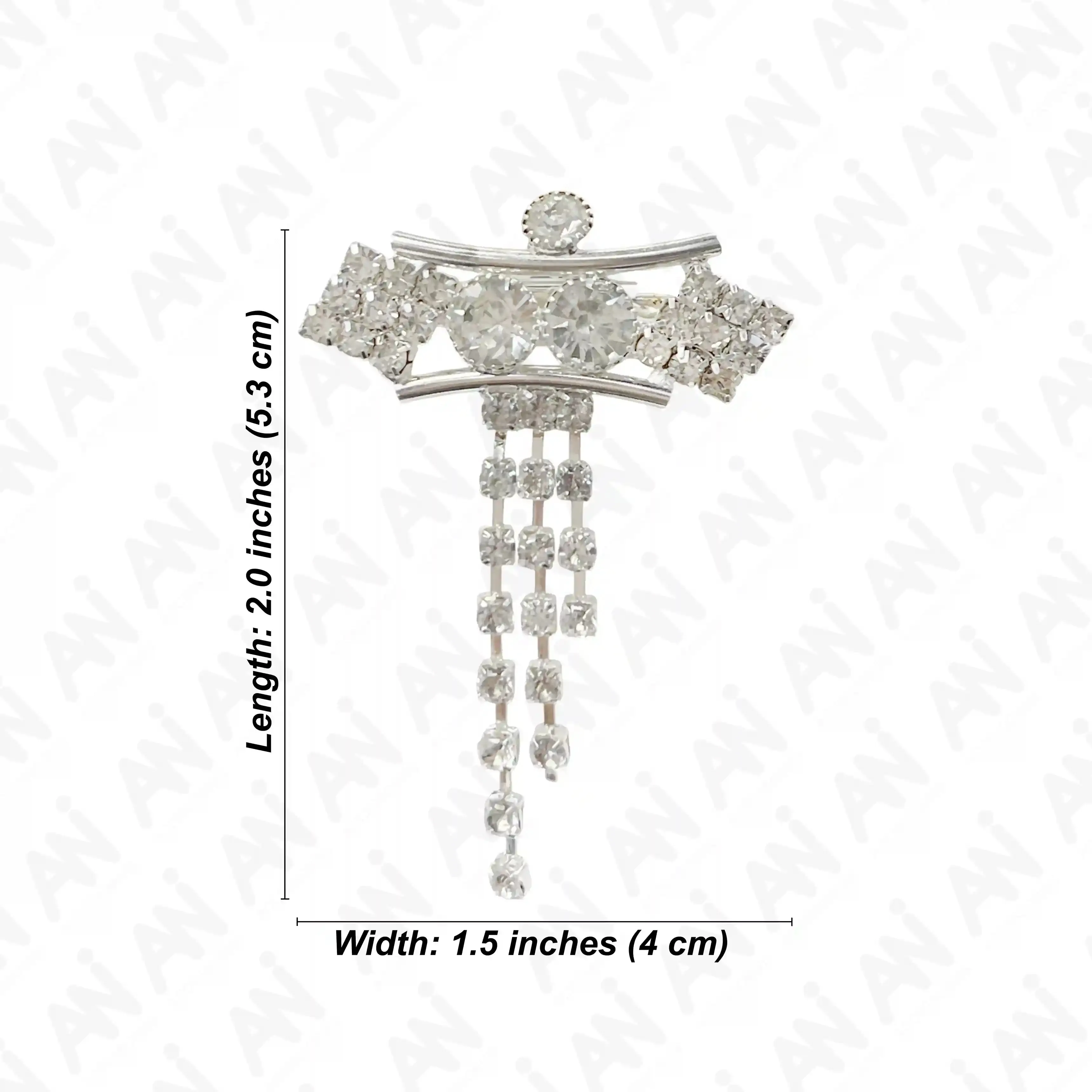 Shiny Silver Rhinestone & Crystal Brooch for Enhance Fashion