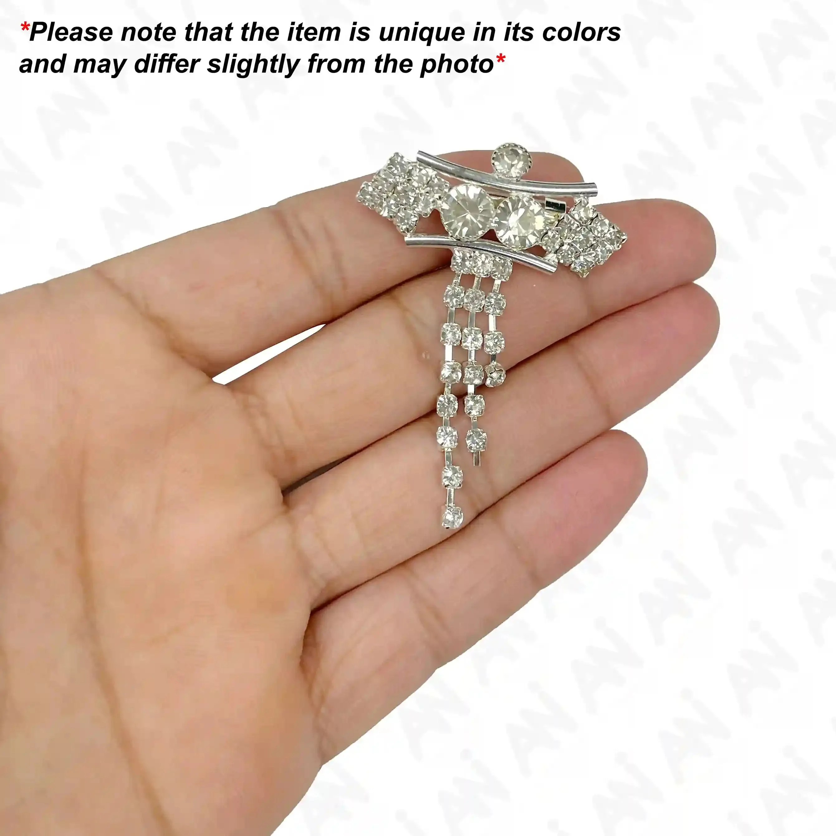 Shiny Silver Rhinestone & Crystal Brooch for Enhance Fashion