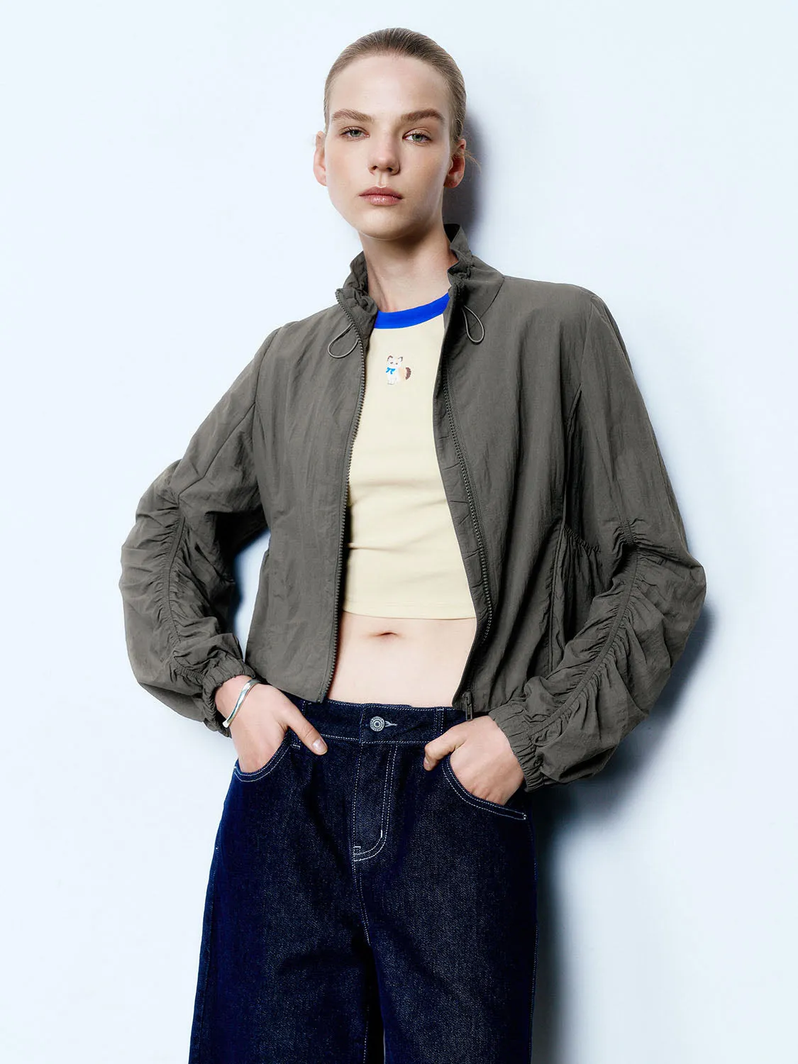 Shirred Sleeve Jackets