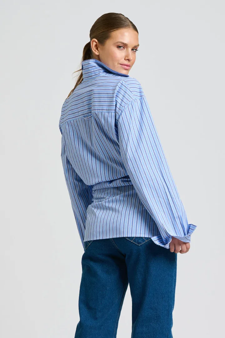 Shirty Boyfriend Shirt - Blue Stripe