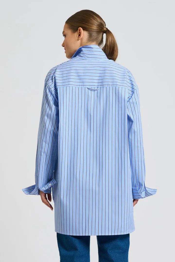 Shirty Boyfriend Shirt - Blue Stripe
