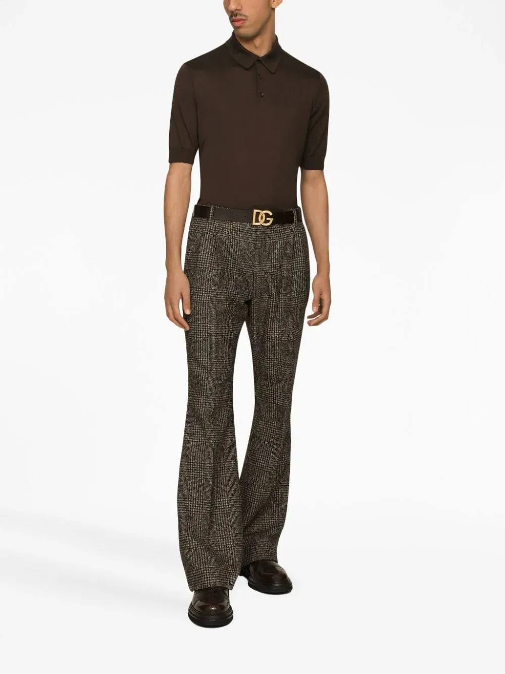 Short-Sleeve Silk Polo Shirt