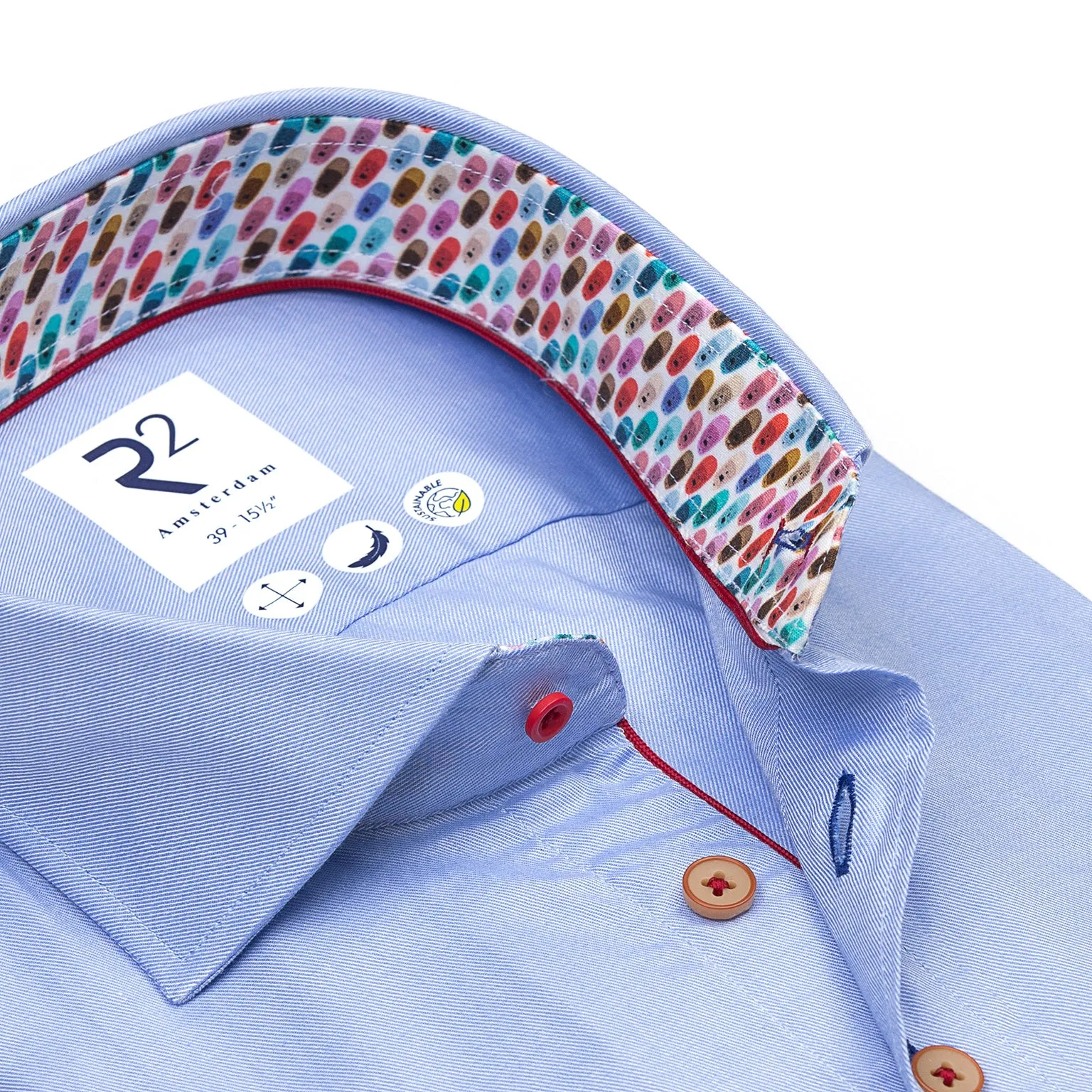 Short-sleeve tencel blend shirt