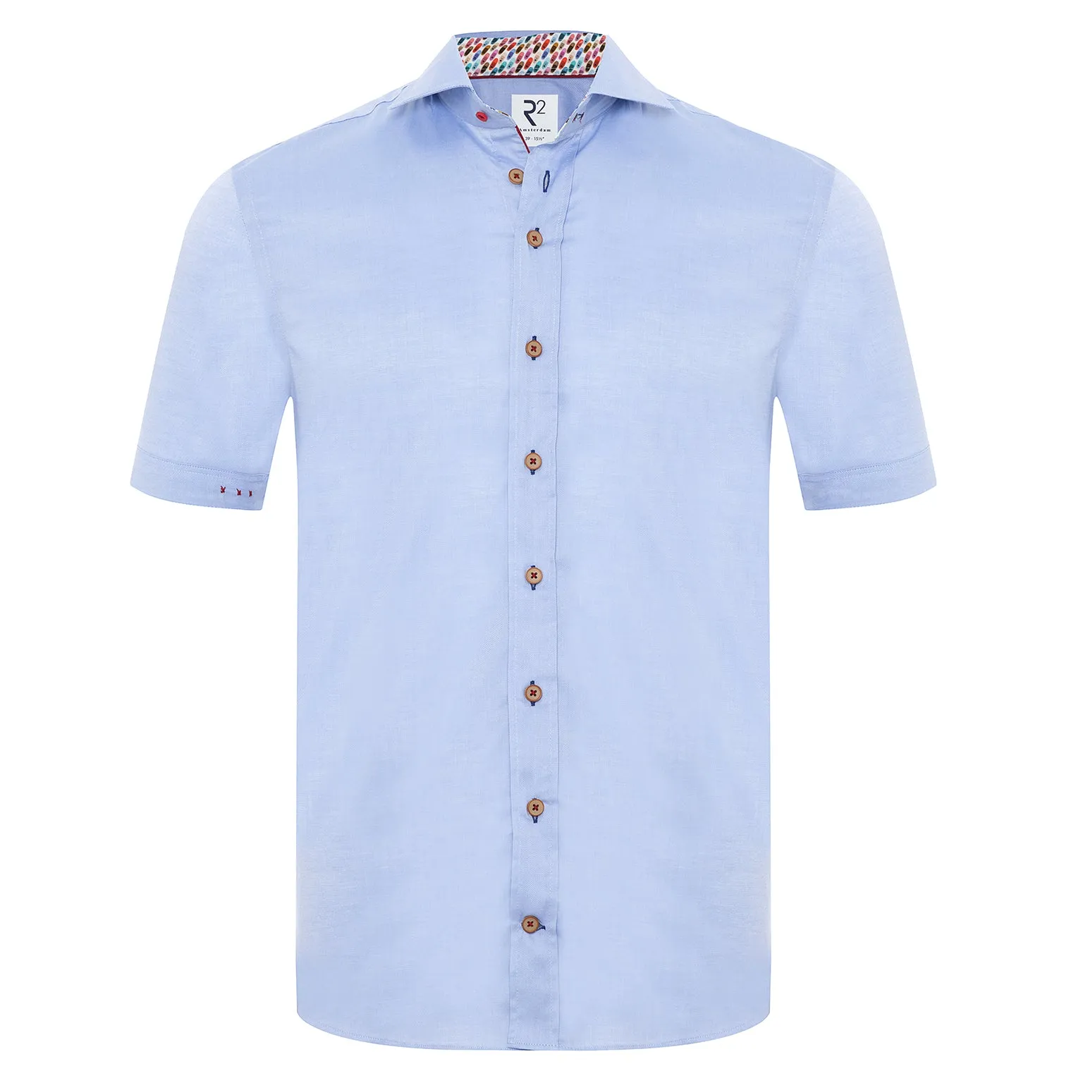 Short-sleeve tencel blend shirt
