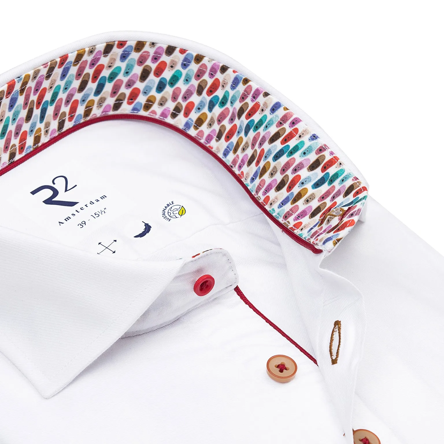 Short-sleeve tencel blend shirt